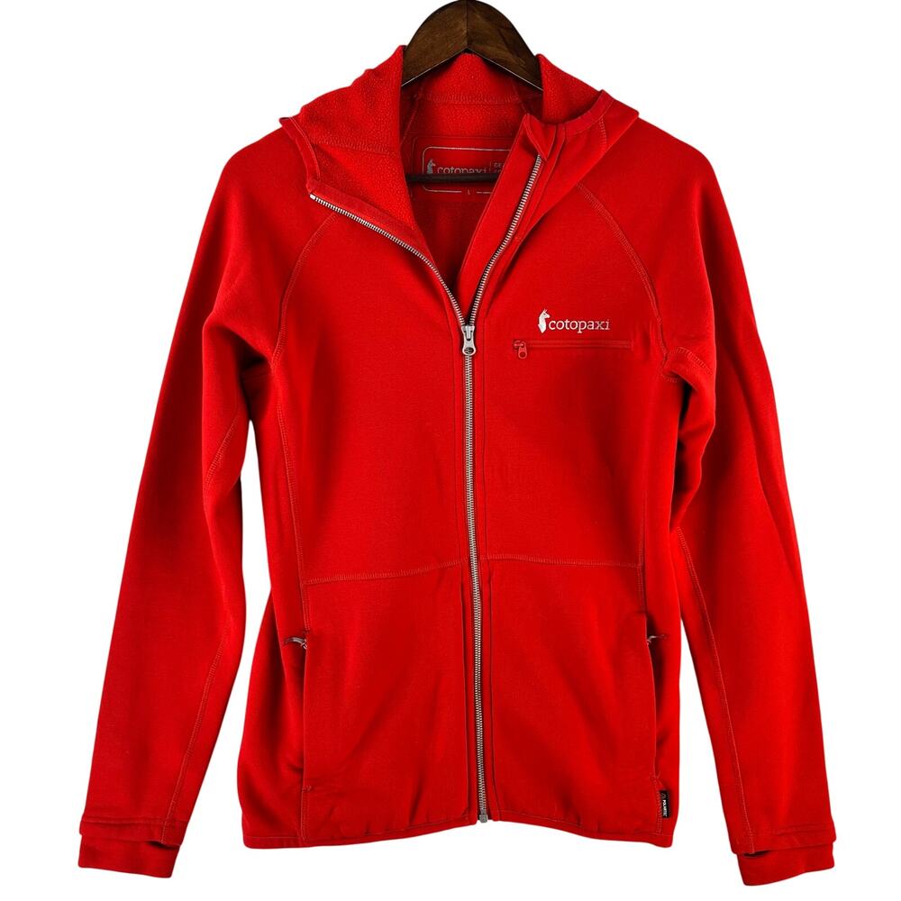 Cotopaxi Women's Red Full-Zip Hooded Fleece Jacket